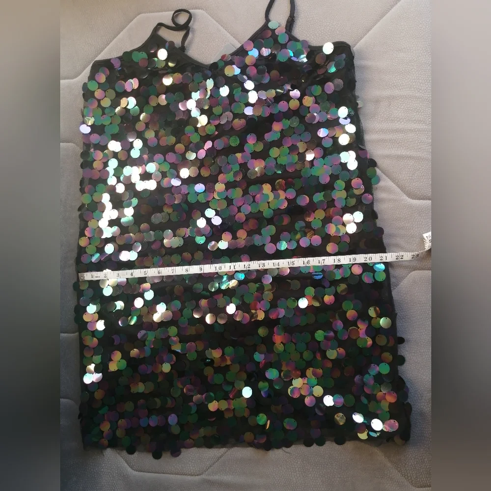 NWT Onlemili S/l Sequins Black Short Party Holiday Sexy Mini Dress - Picture 15 of 16